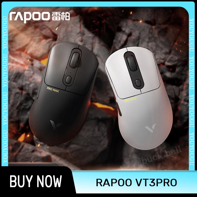 

Rapoo Vt3pro Gaming Mouse Paw3950 Vt3pro Max Wireless Mouse 8000hz 8k 59g Lightweight Fps Game Mouse For Computer Accessory