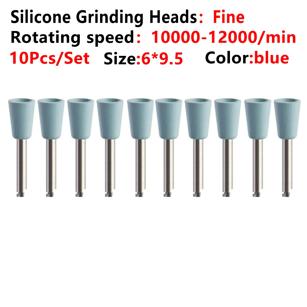 10pcs/Lot Dental Silicone Grinding Heads Teeth Polisher Polishing Brushes for Low-speed Machine Silicon carbide Dental Materials