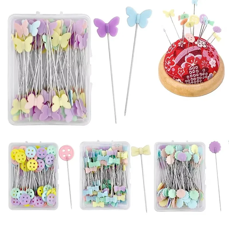 50/100PCS Kleidung Manuelle Positionierung Nadel Pin Geformt Nähen Stickerei Patchwork Werkzeuge Befestigungs Nadel Handgemachte DIY Zubehör