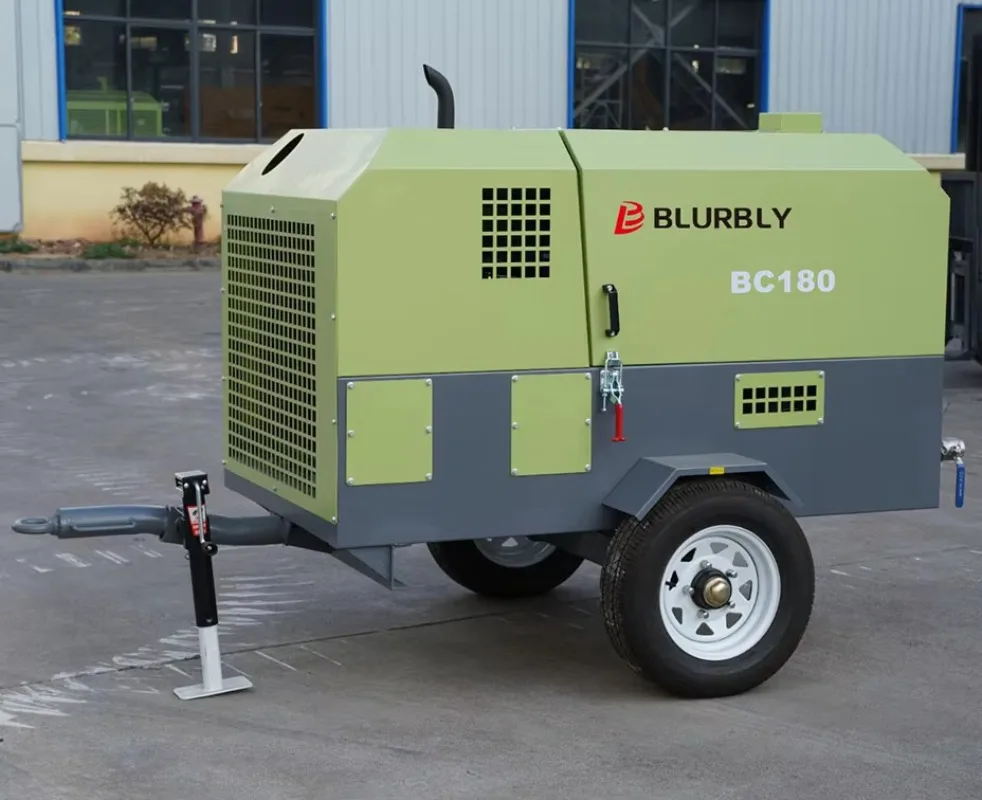 Ultra günstiger Preis 6 m3/min Bergbaukompressor 185 cfm tragbarer Dieselmotor-Schraubenluftkompressor 380 V Motorventil-Luftendkern