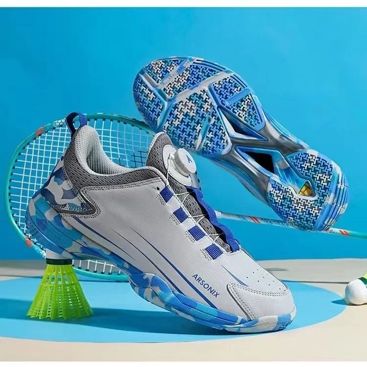 Zapatos de bádminton para hombre, calzado deportivo de interior con cordones rápidos, tenis de mesa antideslizantes, zapatillas deportivas de