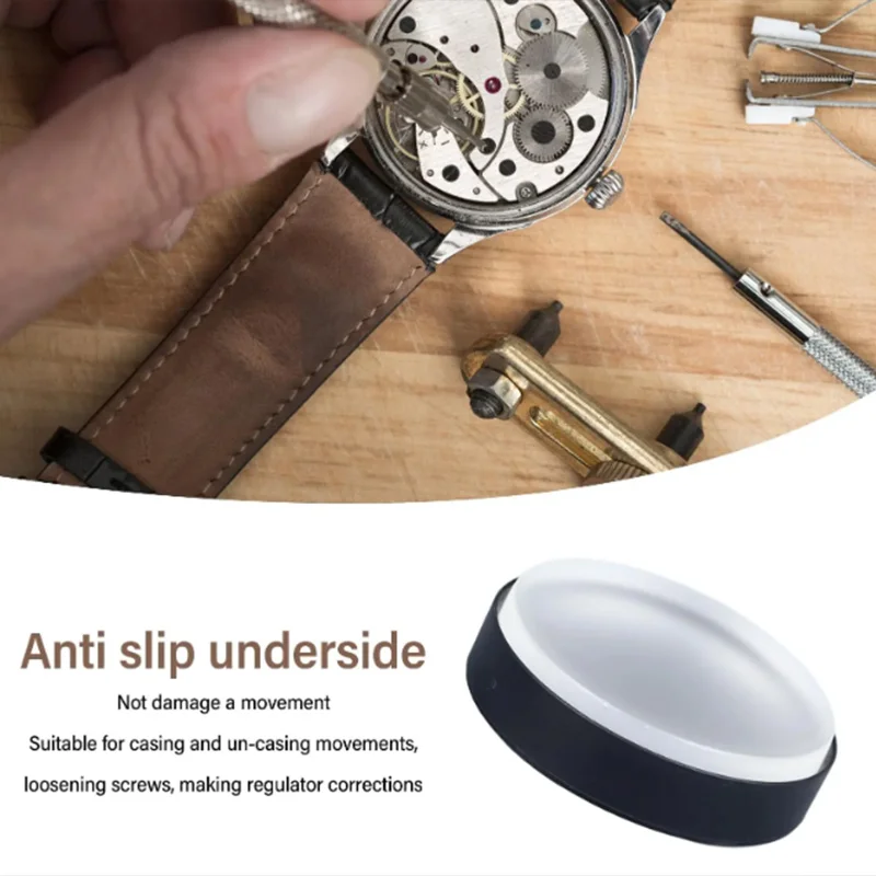 Uhrwerk Gehäuse Kissen Leder Schutzpolster Halter für Uhrmacher Uhr Teil Glas Reparatur Batteriewechsel Werkzeug 55/75mm
