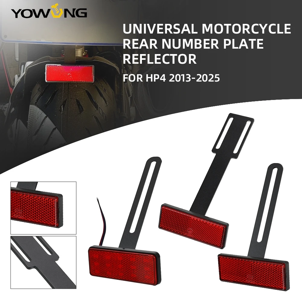 

R1200 1250 GS Motorcycle License Plate Holder Parts Extend Tail Reflector For BMW HP4 HP 4 2013 2014-2021 2022 2023 2024 2025