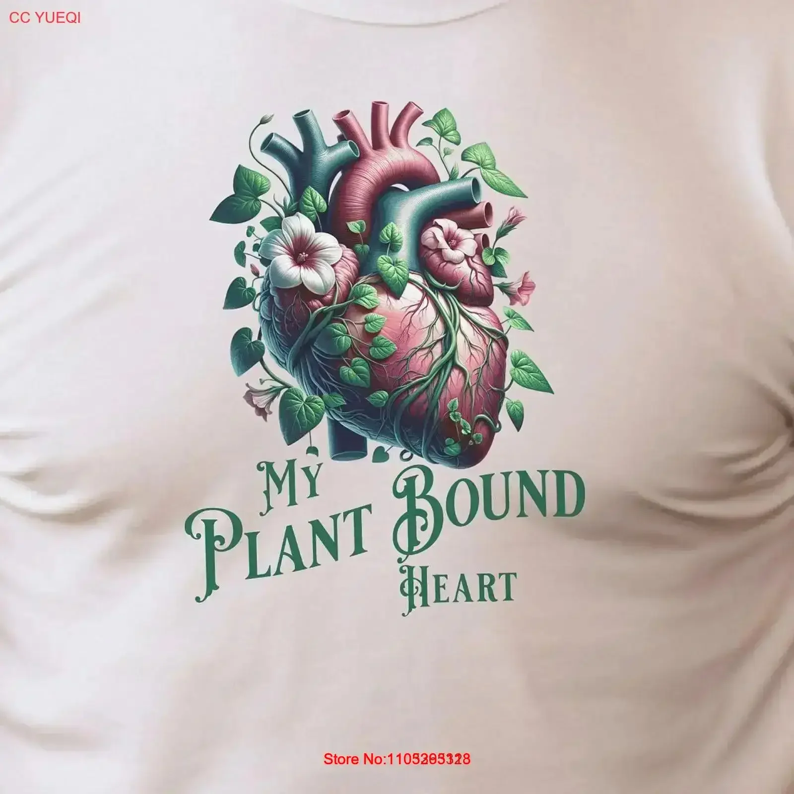 My Plant Bound Heart T Shirt Lover Garden Fauna Flora Botanical Softstyle Light Background vintage Washed Stylish Casual
