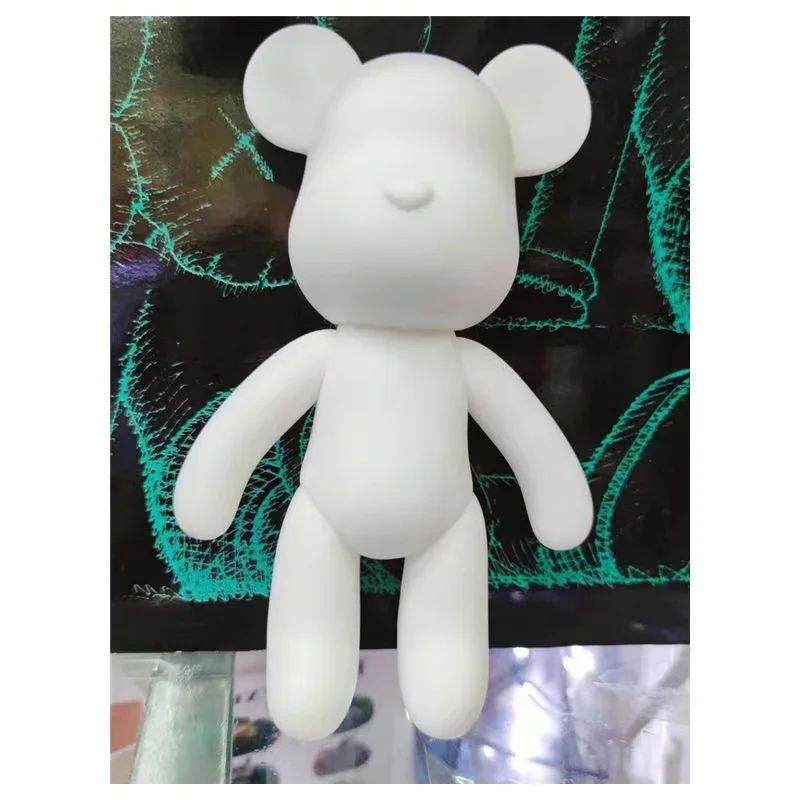 Handmade Various Size Fluid bear POPOBE White Blank Mold Vinly Toys Bear for DIY Painted Medicom Toys Collectors