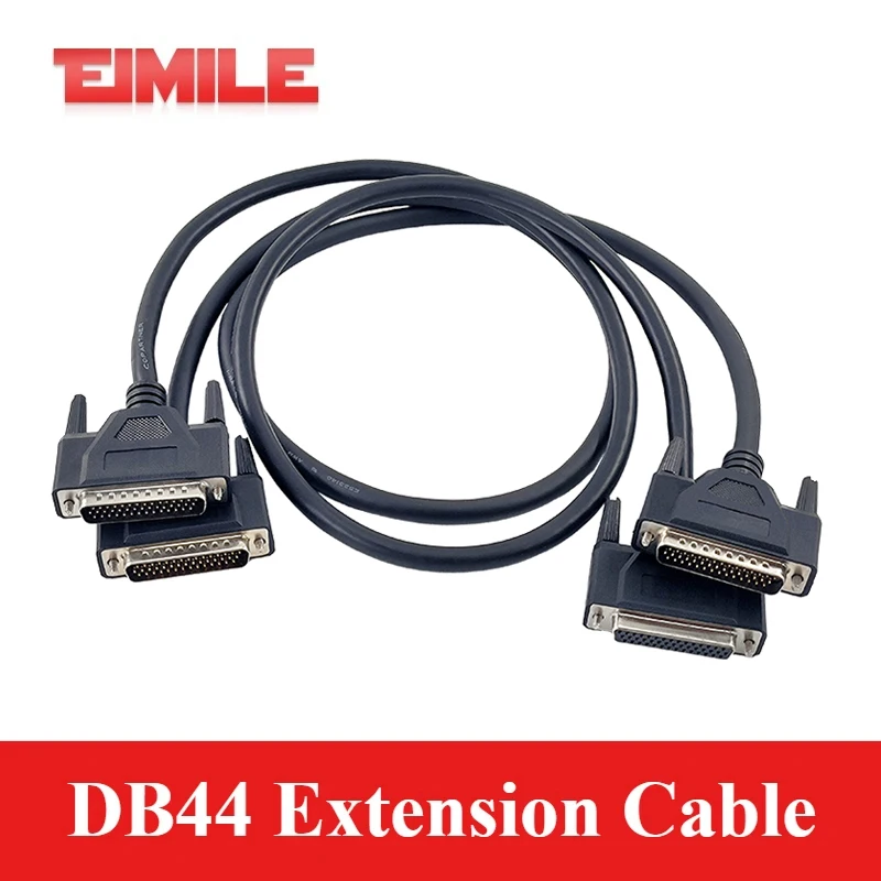 DB44 Connector Extension Female to Male to Male 3 Row 44Pin Pure Copper Data Cord Industrial Grade CNC Programmer Signal Wire