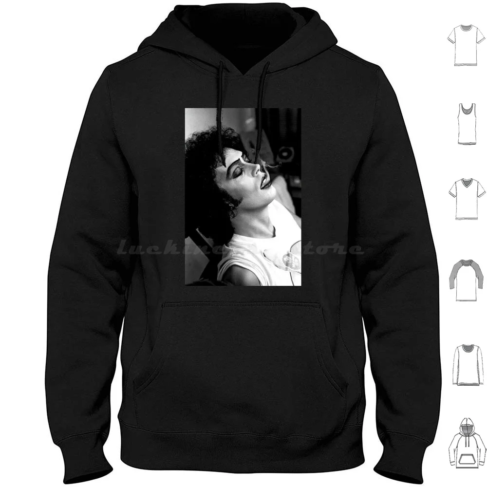 Sudadera con capucha de Tim Curry, de algodón, manga larga, película de terror de Tim Curry, Frank N Furter, Clue, película de terror
