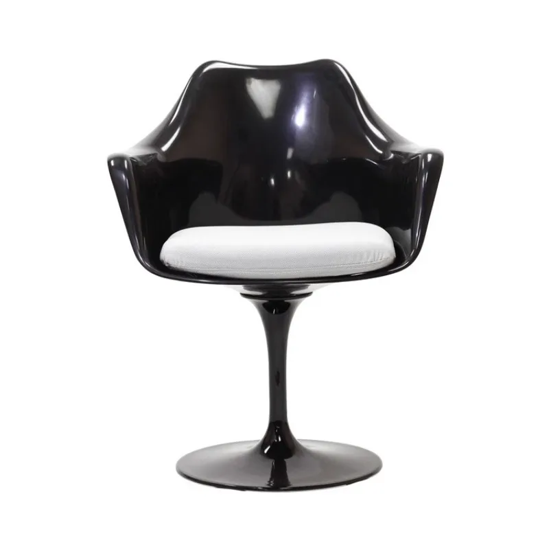 Tulip Chair, Leisure Chair Dining Chair, Coffee Chair Beauty Salon Reception Negotiation Chair Creative Armrest