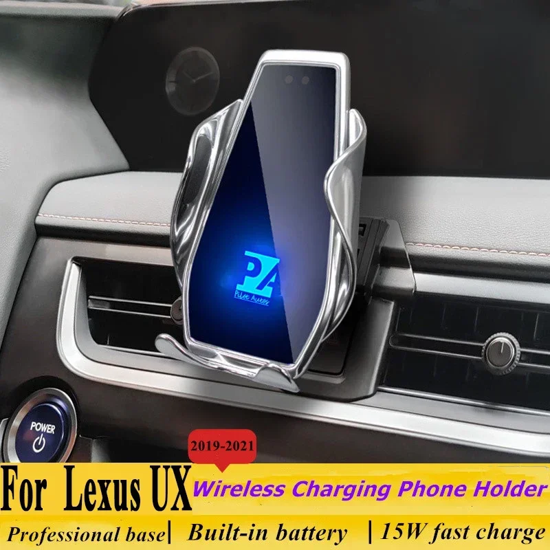 2019-2021 For Lexus UX Mobile Phone Holder Wireless Charger Car Mount Navigation Bracket GPS Support 360 Rotating