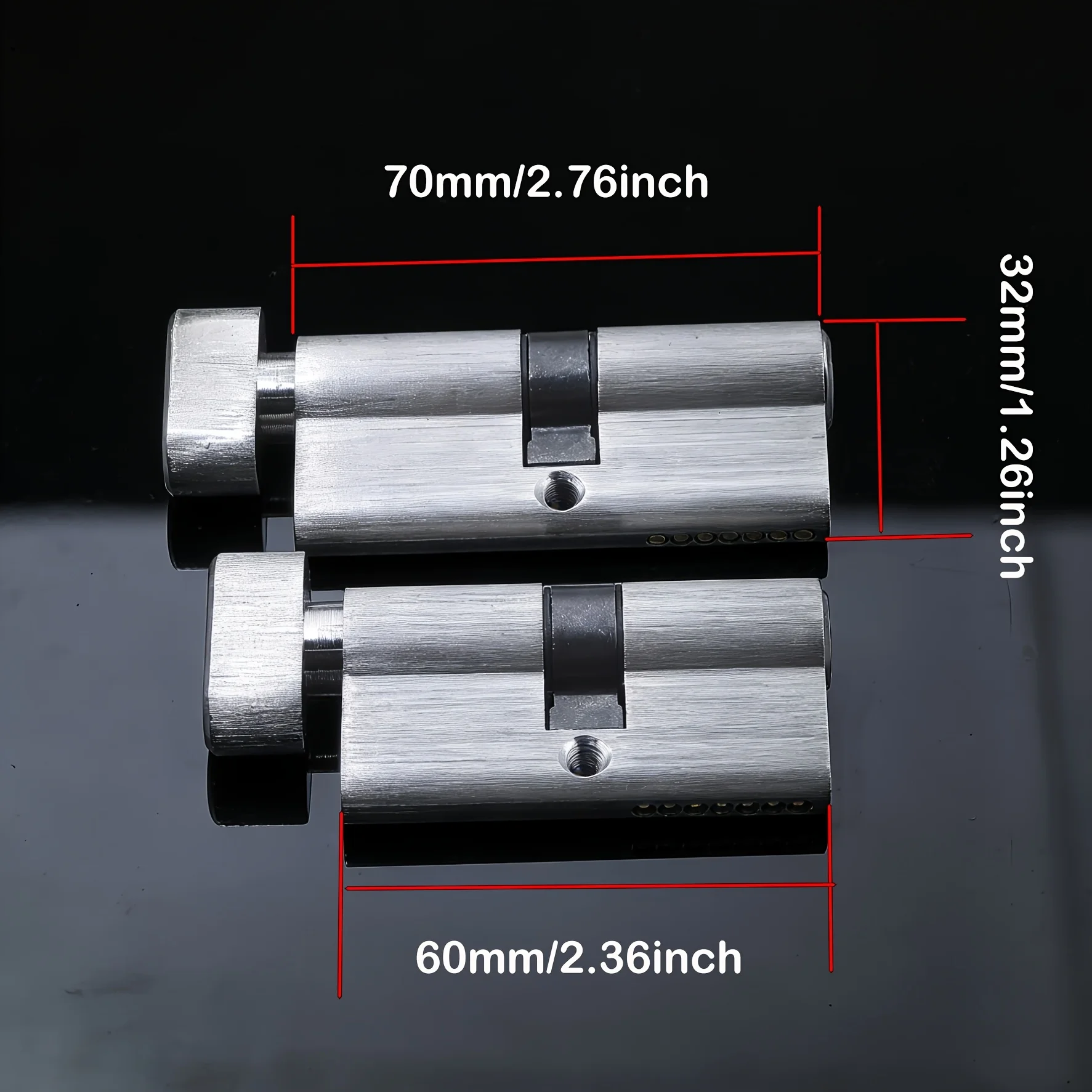 Euro Profile Cylinder Lock Core Brass Anti-Drill Security 5 Keys Aluminum Alloy Shell Brushed Finish Easy Install Door Replaceme image 3