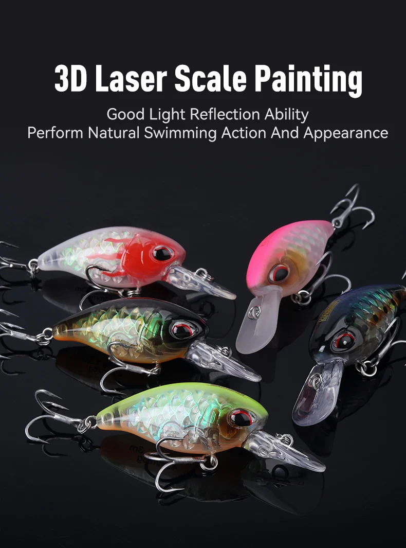 Kingdom Floating Crankbaits Minnow 6 g 6,5 g 10,5 g Geräusch künstliche harte Köder 3 Arten Lippenbarsch Hecht Forelle Süßwasser-Angelköder – Detail 9