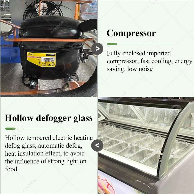 아이스크림 진열대 쇼케이스 이탈리아 미니 아이스크림 쇼케이스 울트라 냉동고 냉장고 판매