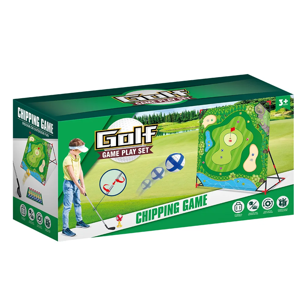 Novo vertical crianças golfe pegajoso bola jogo conjunto pai-filho acampamento ao ar livre jogando brinquedo aniversário presente de natal