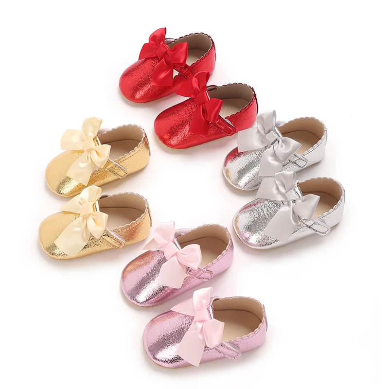 Cute New Baby Girl Bow Shoes Summer Soft Sole Princess Skirt Shoes Baby Anti Slip First Step Walking Shoes 0-18M