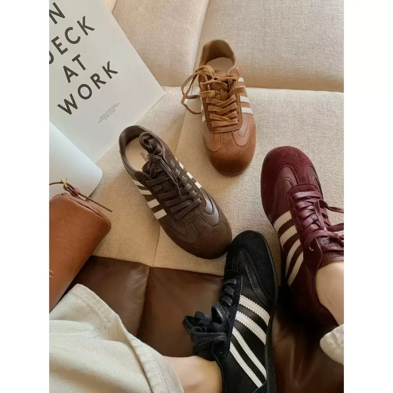 

Cowhide spot inner height increase 5cm new German training shoes women's lace-up sports shoes casual Forrest Gump shoes