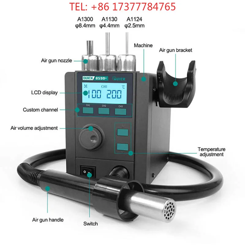 QUICK 859 D Smart Hot Air Desoldering Station For IC PCB Motherboards Mobile Phone Repair Constant Temperature Welding Station