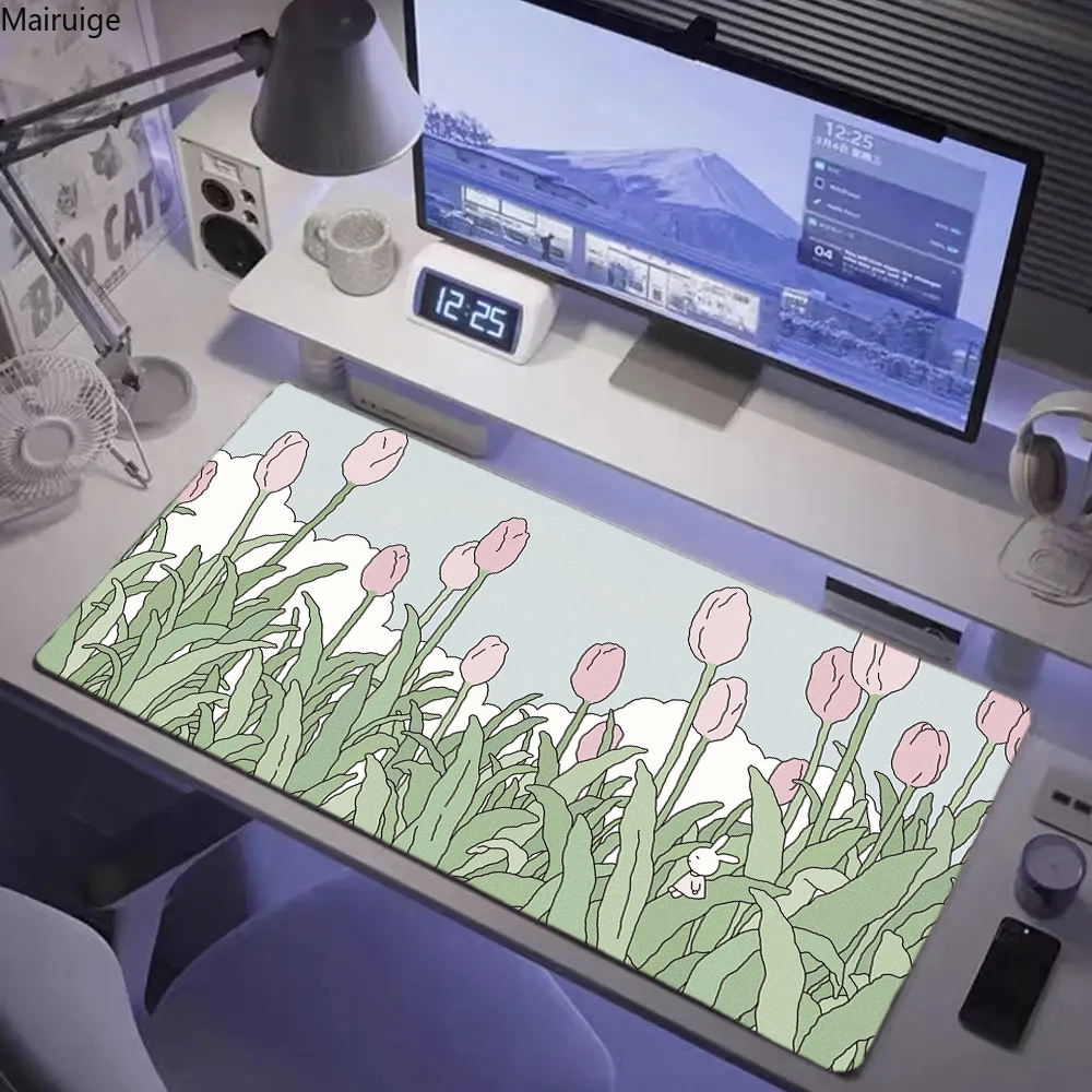 Cute Mouse Pad Kawaii Rabbit Mousepad Pc Gamer Mouse Mats Gaming Accessories large size Anti-wrinkle anti-slip Computer Desk Mat