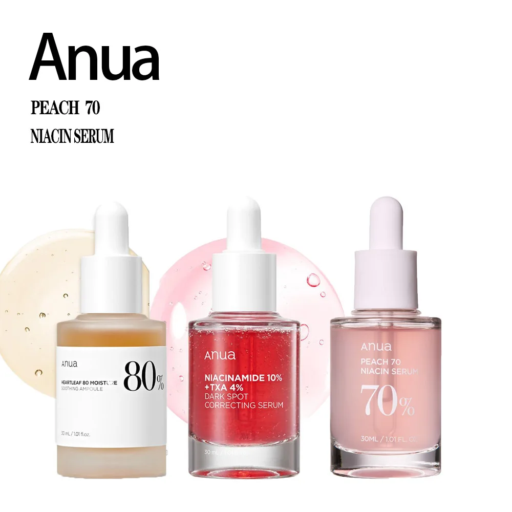 Anua lenitivo Essence 80% Set per la cura della pelle coreano cura della pelle idratante pesca % 70 Essence Lightens linee sottili