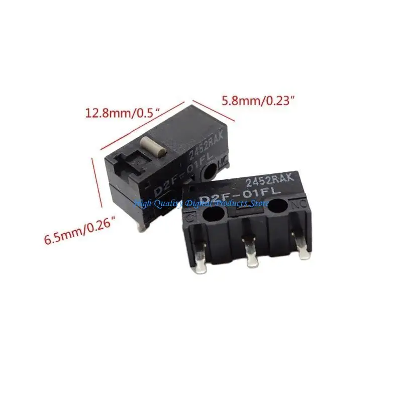 U2JE Original Mouse MicroSwitch Micro Button Japão Japão cinza DOT D2F-01FL Switches 10m