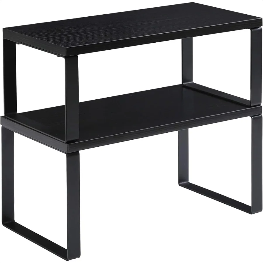 

Cabinet Shelf Organizer Countertop Shelves Set of 2 Kitchen Spice Racks Stackable Storage Racks for Cupboard Sink Pantry Bathro