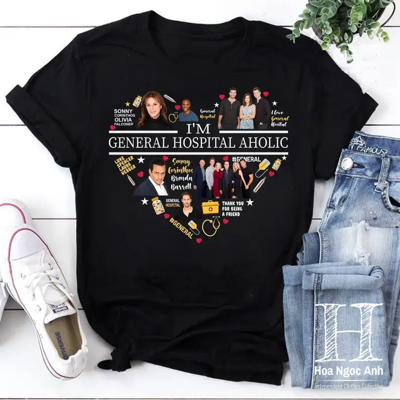 I’m A General Hospital Aholic Heart Unisex Vintage T-Shirt, General Hospital Shirt, Love General Hospital