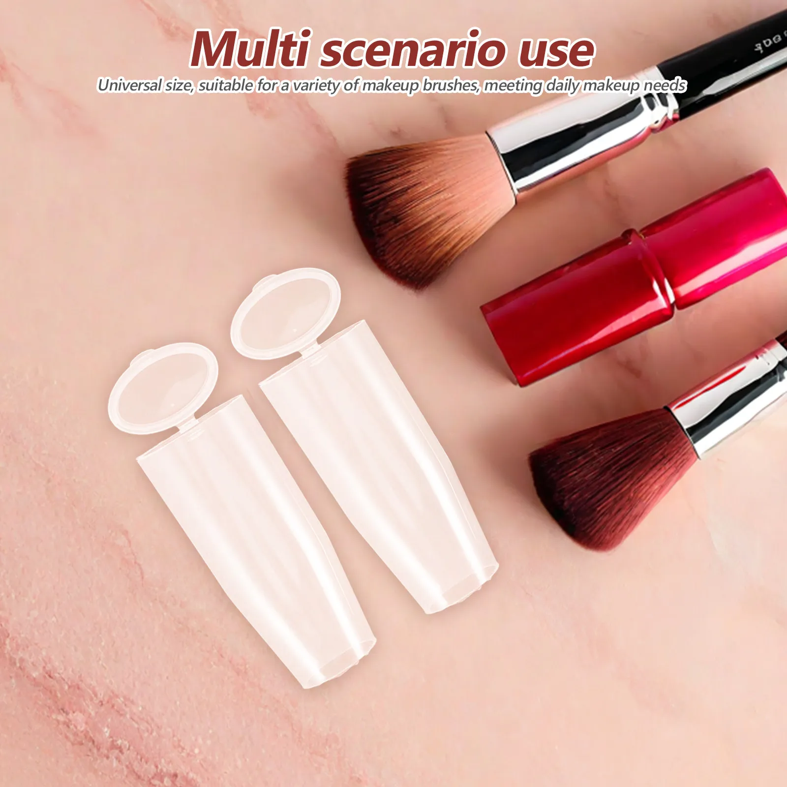10Pcs Transparent Makeup Brush Protector Covers Dustproof Sleeve Caps Brush Guards Storage Travel Organizer