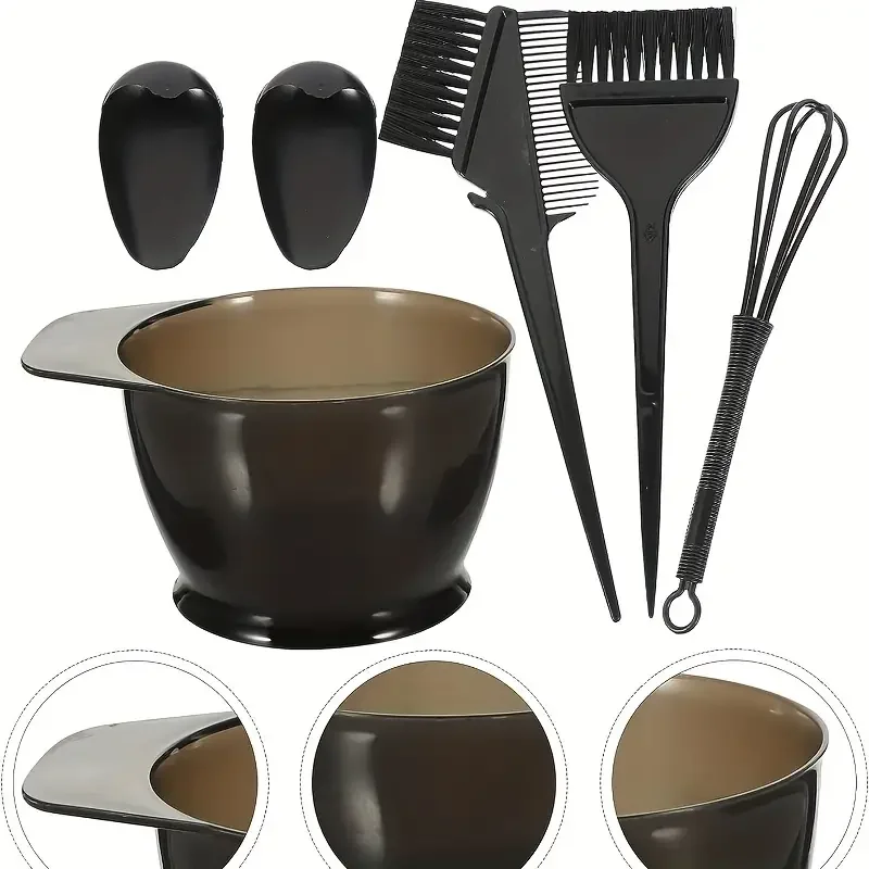 5pcs/set Hair Dye Kit Hair Dye Tools Hairdressing Styling Accessories With Hair Dye Color Mixer Hair Dye Brush Bowl Salon Hair