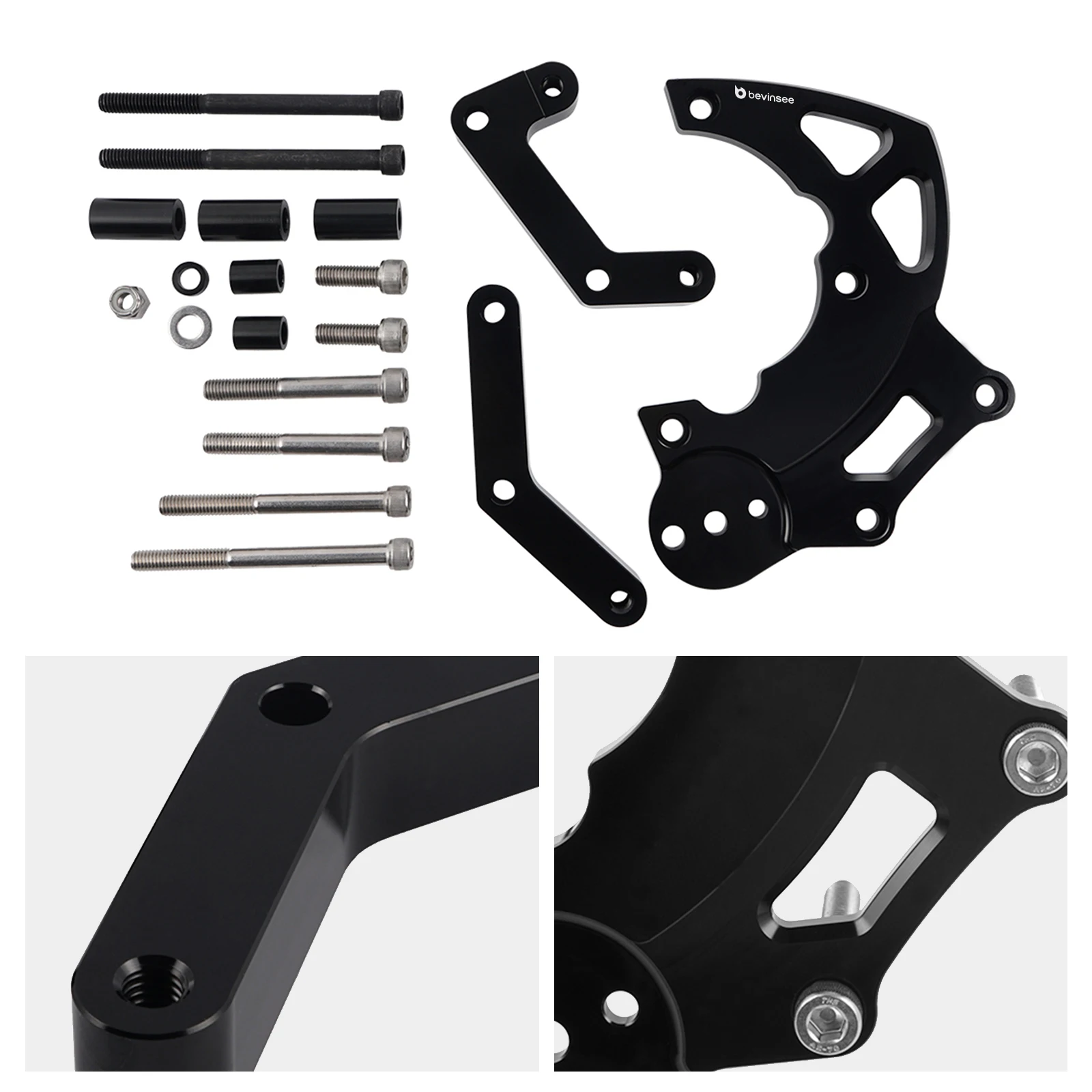 For LS R4 AC Compressor Bracket High Mount Bracket fit for 4.8L,5.3L,5.7L,6.0L,6.2L or LSX Blocks, for SUV Truck Engines 99-13