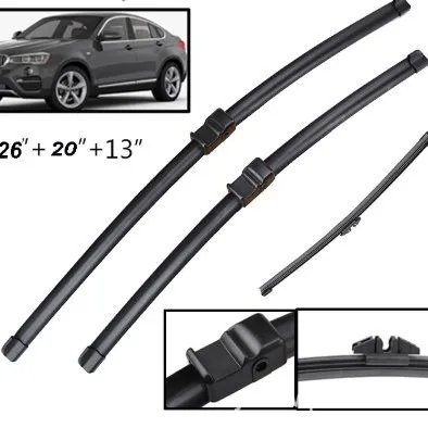

Suitable for BMW X3 10-2017 26+20+13 front and rear windshield wiper wiper wiper blades