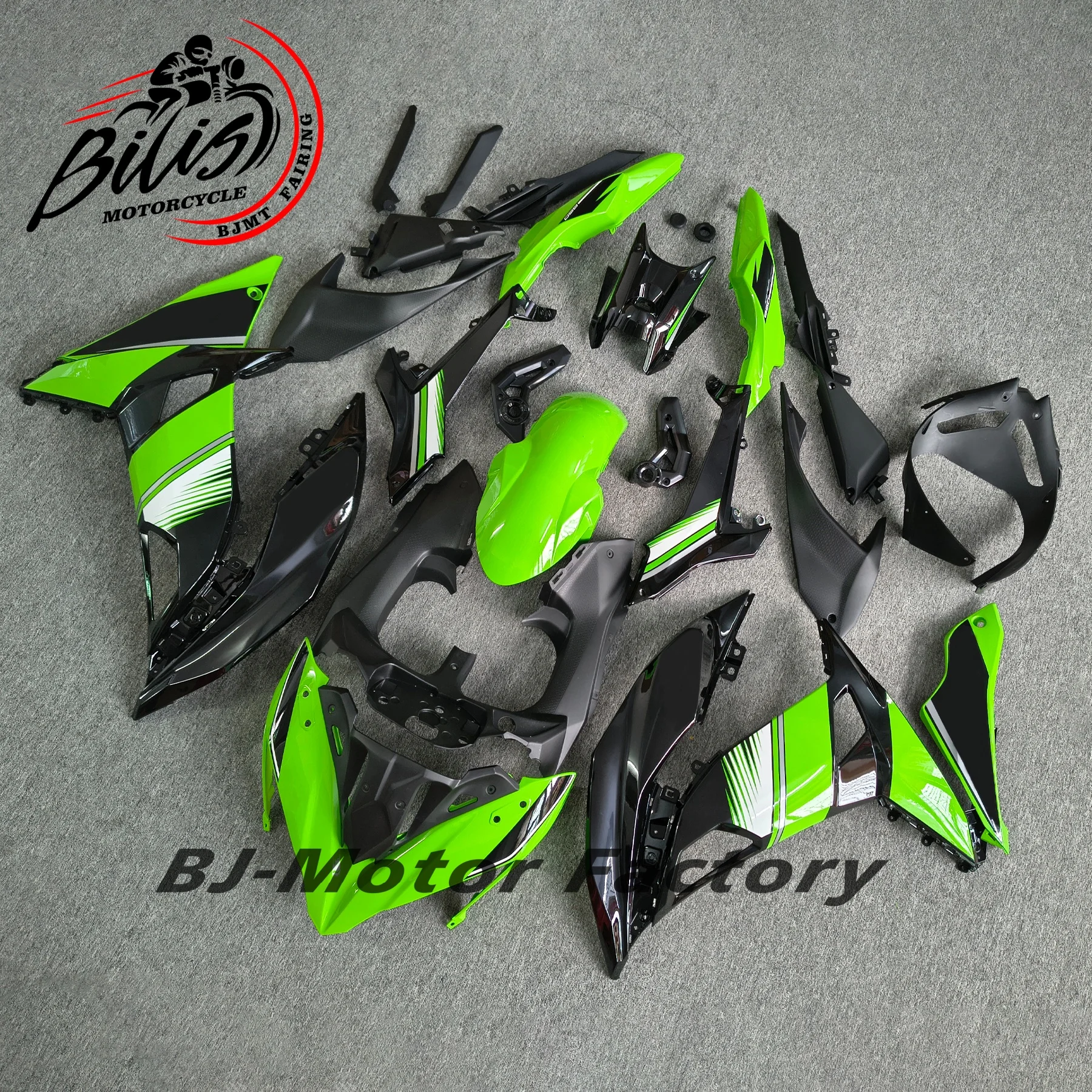 Motorcycle For Ninja650 2017 2018 2019 Full Fairing Kit Bodywork Cowling New KRT green printed line design