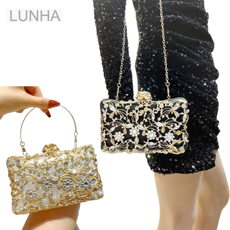 

Роскошный вечерний клатч со стразами и цветочным принтом для женщин, элегантный свадебный кошелек-кошелек с ремешком-цепочкой для свадеб и вечеринок