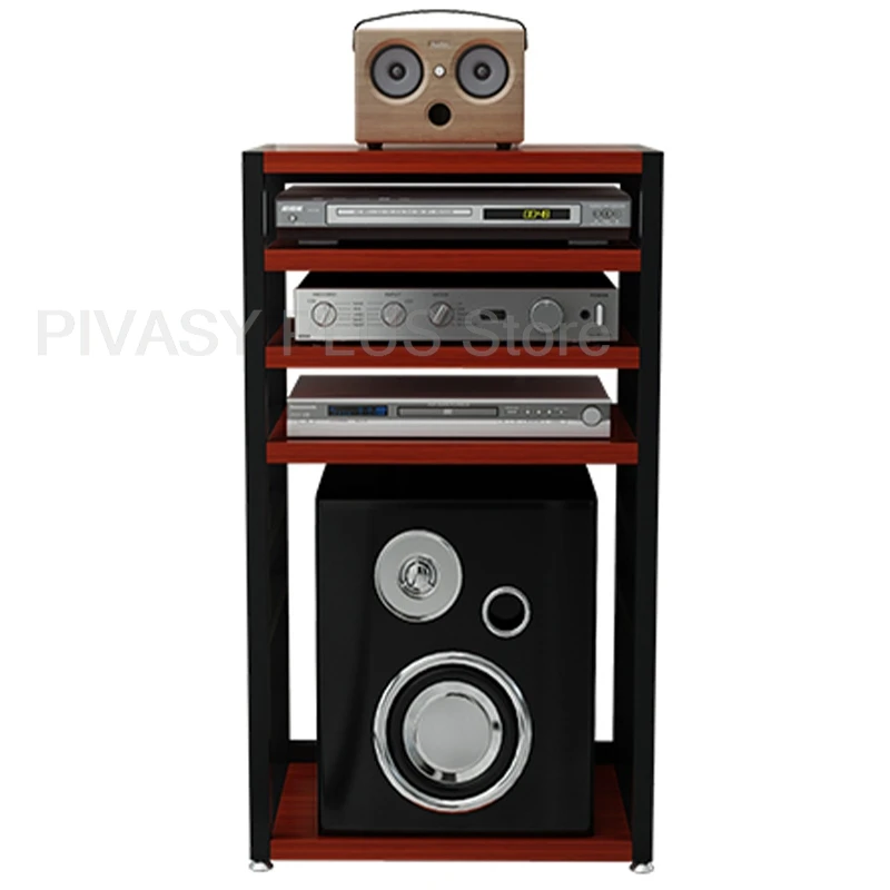 Estante de Audio con marco de Metal, estante para equipo HiFi de 3-4 niveles, soporte para altavoces de alta resistencia, soporte de almacenamiento más amplio para amplificadores, sistema de sonido