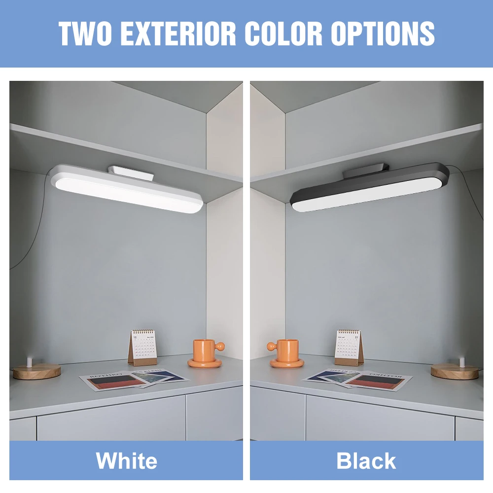 USB Reading Desk Lamp LED Night Light Computer Table Lamp Office Study Bulb Wardrobe Lamp Rechargeable Cabinet Light For Bedroom