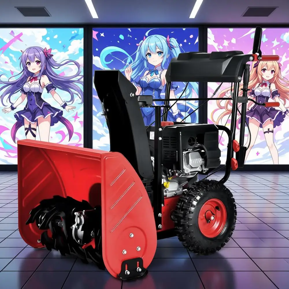 

2-ступенчатая воздуходувка 24 дюйма с двигателем 212 куб. см, электрический запуск, светодиодная подсветка