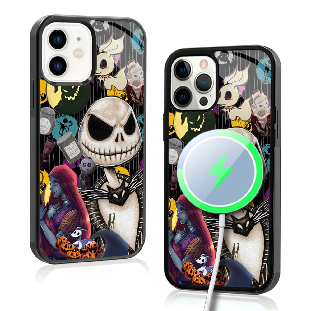 Nightmare Before Christmas Phone Case For IPhone 16 15 Pro Max Case 14 Plus 13 12 11 Magesafe Magnetic Wireless Charge Cover