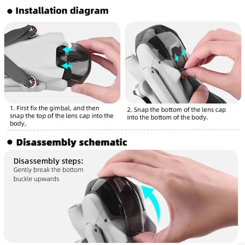 3 protections Cover Dust-proof Lens Cap Gimbal Protector