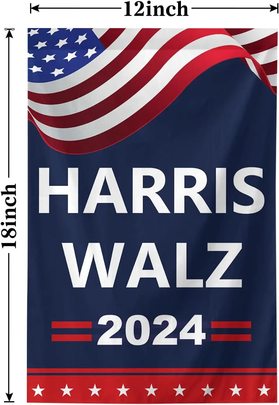 Harris Walz 2024 Flag, 12x18 in Garden Flag,Kamala Harris Tim Walz 2024 Garden Flag for Yard Garden Lawn (style-7)