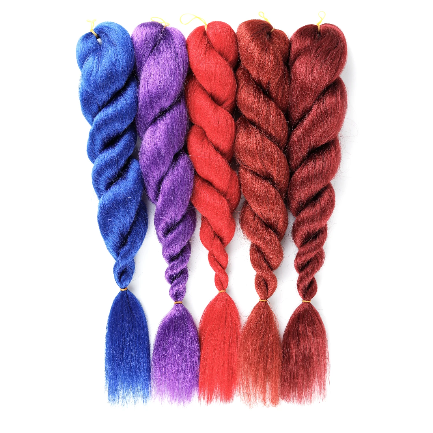 

Colorful Ombre Jumbo Braiding Hair Low Temp Flame Retardant Synthetic Hair Bulk Tangle Free Crochet Twist Braids Hair Extensions