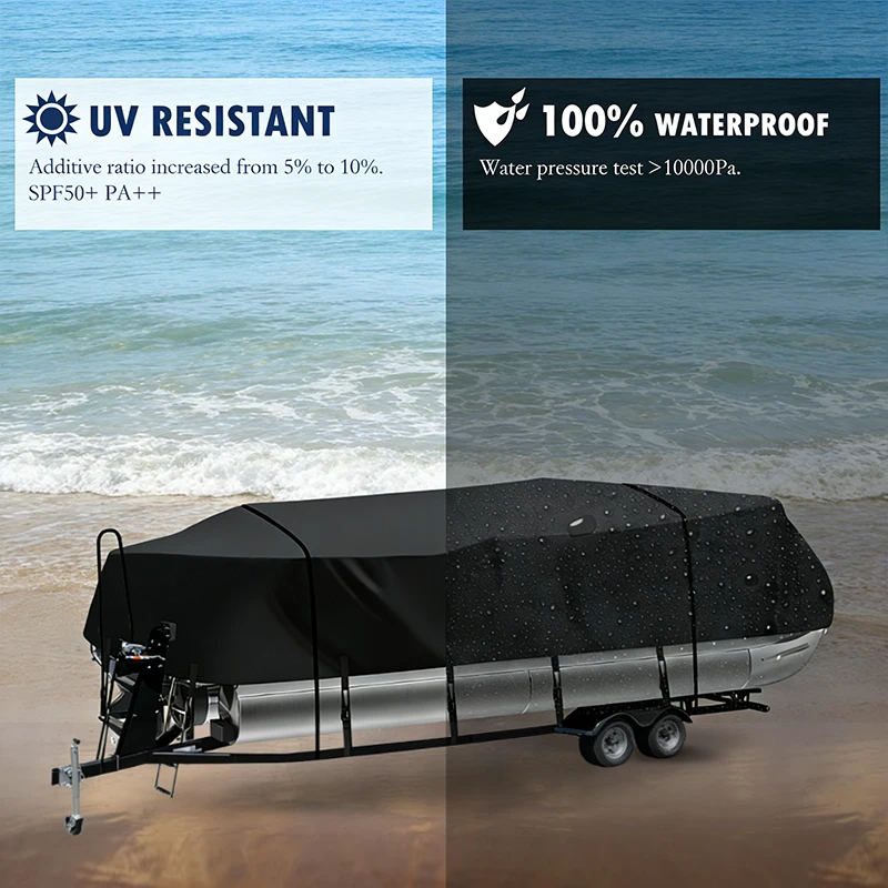 Fishing Boat Cover - Wodoodporny pokrowiec na łódź Oxford, lekki,