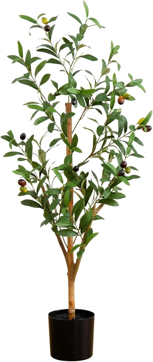 

Nearly Natural Olive Tree - 3FT Tall Silk Faux Olive Tree for Home and Office Decor, Realistic Branches and Lifelike Fruits