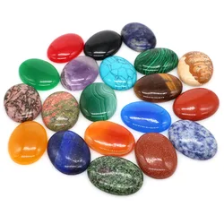 Wholesale 30x40mm Oval Flat Back Cabochon Natural Gem Healing Crystal For DIY Stone Jewelry Earring Pendant Necklace Accessories