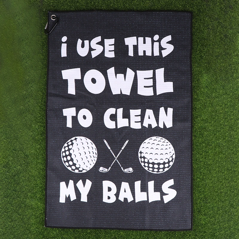 Golf Towel Digital Color Printed Logo Super Absorbent Soft Skin Towel For Golf Course