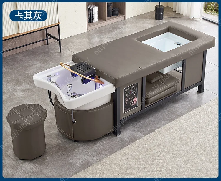 Yjq foot treatment shampoo bed with water circulation fumigation integrated beauty salon special head treatment bed 5