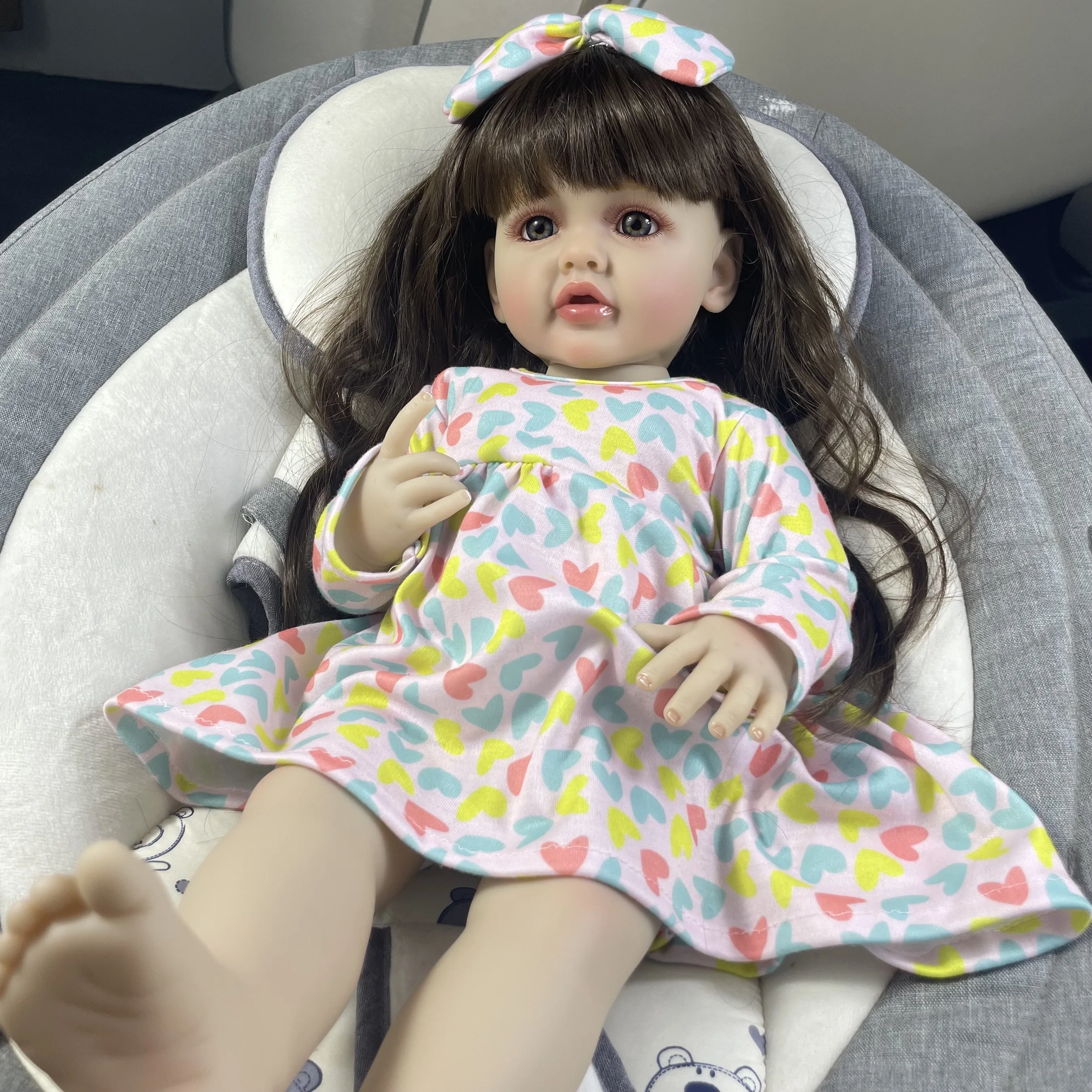 MRB 22Inch 55CM Full Silicone Vinyl Reborn Baby Doll Betty Lifelike Girl Princess Toddler Bebe Doll Birthday Christmas Gift