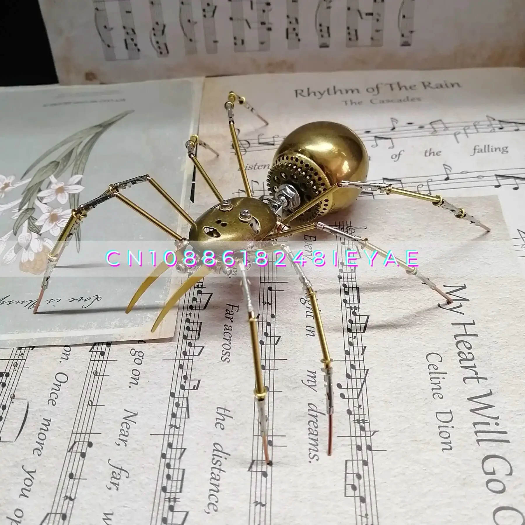 

Metal Assembling Model Steampunk Mechanical Insect Man Faced Demon Creative Mecha Craft Toy Gift