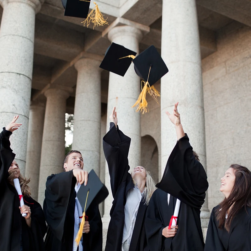 School Graduation Party Tassels Cap Mortarboard University Bachelors Master Doctor Academic Hat NEW Black Mortar Board