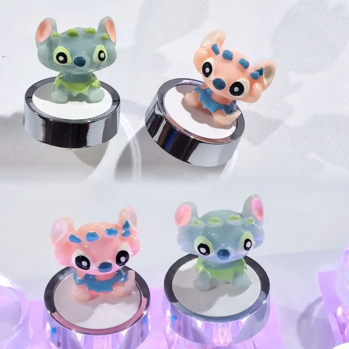 

Anime Keyboard Cap Replacement Creative Cartoon Keycap Stitch Anime Peripherals Cross shaft Mechanical Keyboard Hat Gifts