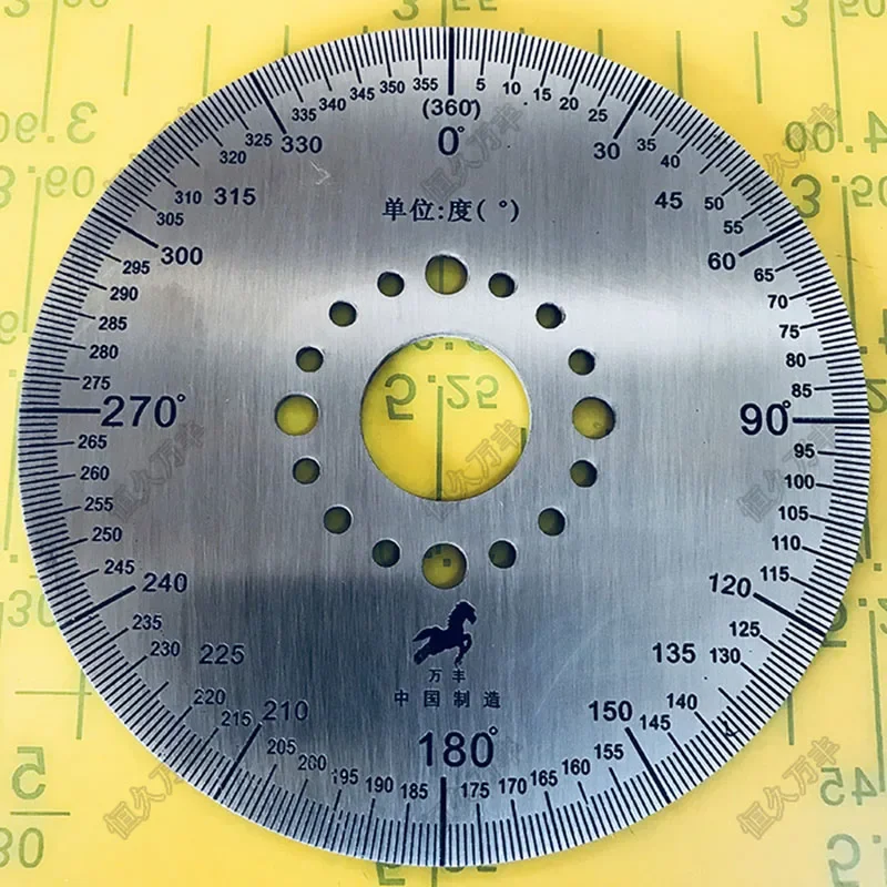 

Stainless steel decorative plate Diameter:100mm inner hole:20mm thickness:2mm 360 degree dial plate Stainless steel disc
