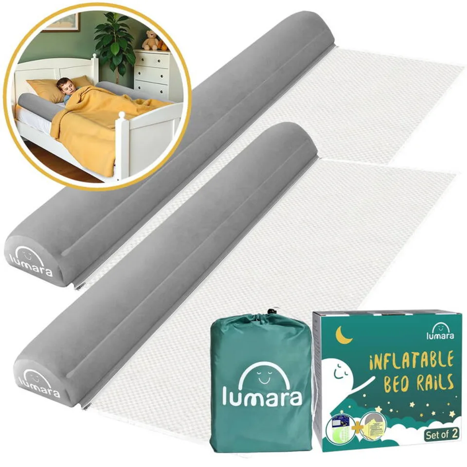 Travel Bed Rails For Toddlers Non-slip Soft Flocking Portable Inflatable Bed Rails For Toddlers Bed Rail For Full King Size Beds