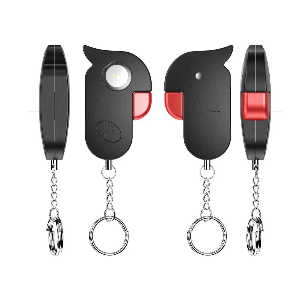 على شكل طائر مكافحة الذئب إنذار المفاتيح المحمولة الشخصية الطوارئ صفارة الإنذار عبر الحدود بصوت عال مقاوم للماء جهاز الدفاع عن النفس للنساء #2